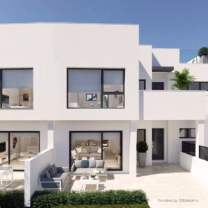 Fachada de las viviendas unifamiliares