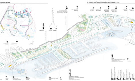 axonometria puerto cartagena remoldeacion