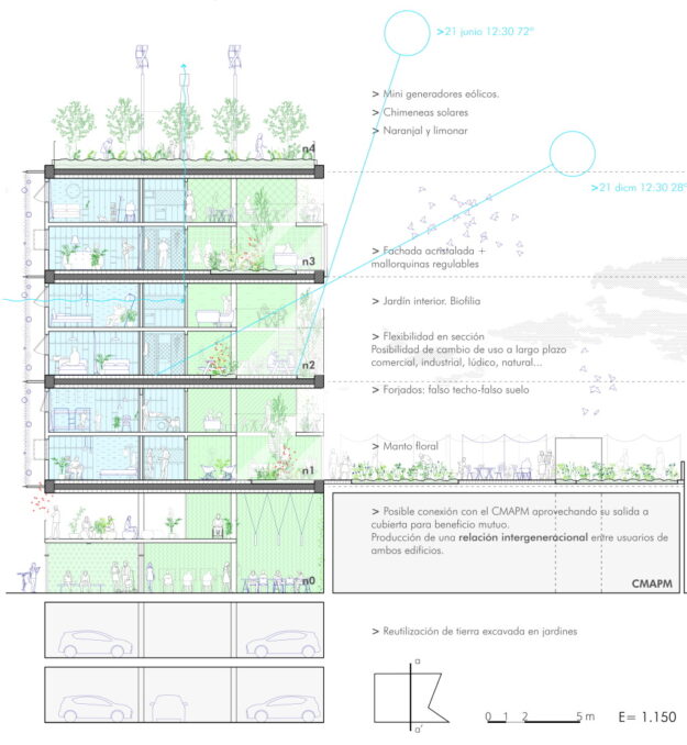 seccion- diseño-edificio-residencial