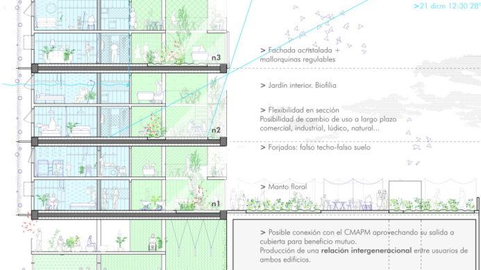 seccion diseño edificio residencial
