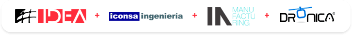 Consolidación del GRUPO IDEA. Compuesto por IDEA, Iconsa, IA Manufacturing, y Drónica. 