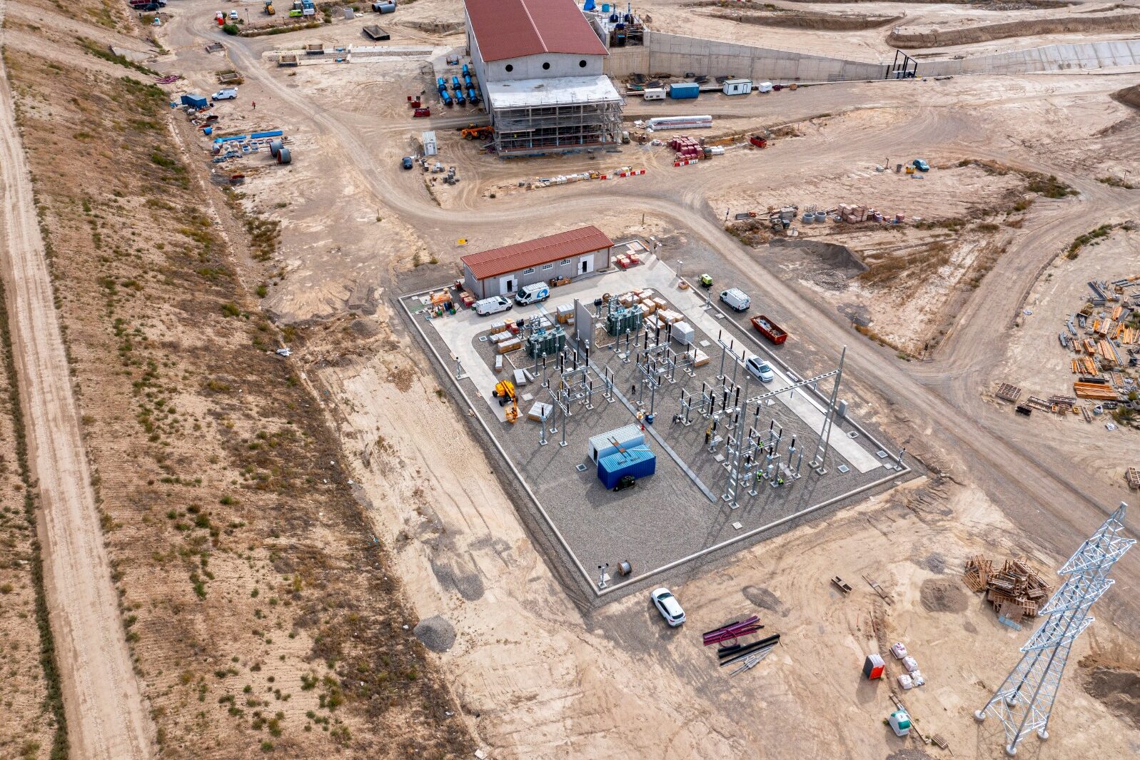 Vista aérea - Lantania - subestación