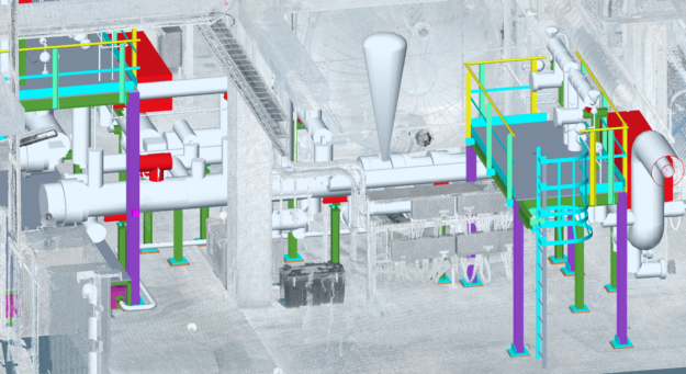 planta gnl - nube de puntos - vista lateral