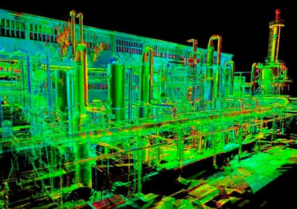 nube de puntos escaneado 3d industria